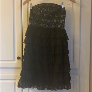XS BLACK STRAPLESS DRESS